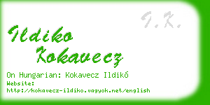 ildiko kokavecz business card